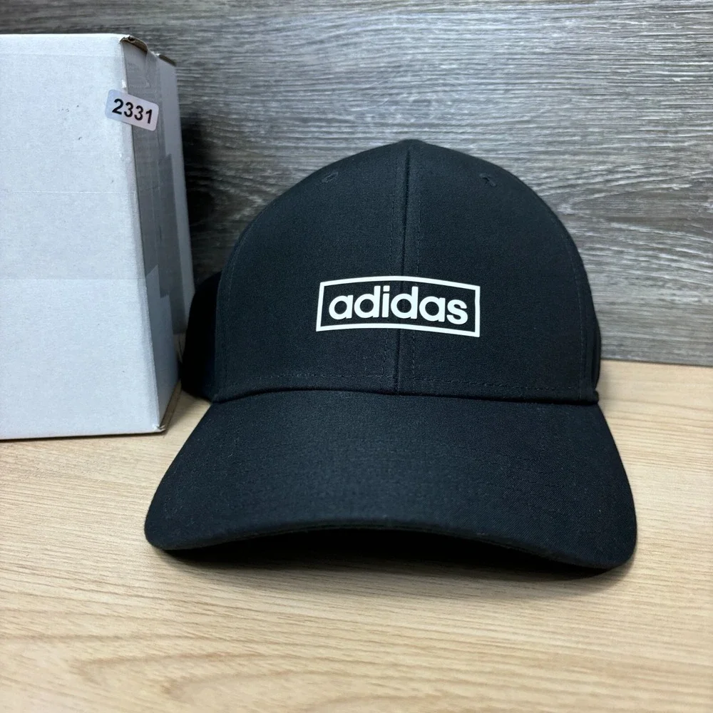 Adidas Hat Cap Strap Back Black Performance Climalite Adjustable‎